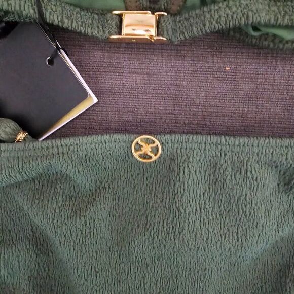 ViX Women's Green Firenze Liz Triangle top 2 Piece Seersucker bikini size M/XS - Picture 11 of 14